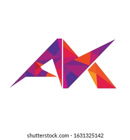 Awesome initial AK logo design template suitable for Print, Digital, Banner, Icon, Apps, print T-Shirts and Other Marketing Material Purpose