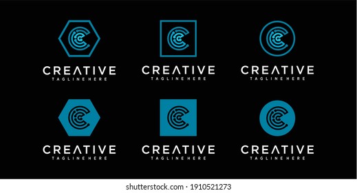 Awesome initial Letter C logo design concept