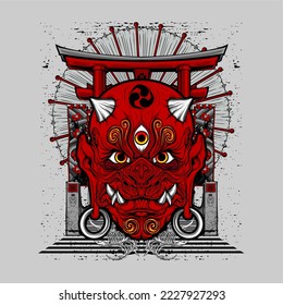 awesome japanese illustration theme for tshirt design