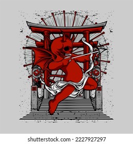 awesome japanese illustration theme for tshirt design