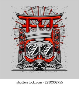 awesome japanese illustration for tshirt design