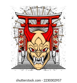 awesome japanese illustration for tshirt design