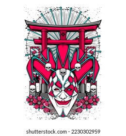 awesome japanese illustration for tshirt design