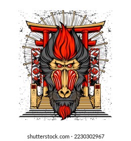 awesome japanese illustration for tshirt design