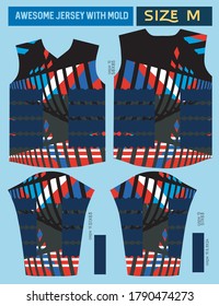 awesome jersey with mold t shirt design fashion vector