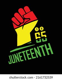 Awesome Juneteenth Day Hand Fist Black History Independence 1865 T-Shirt