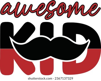  Awesome kid dad design and vector file