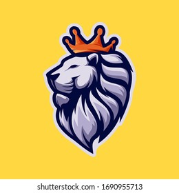 AWESOME KING LION MASCOT VECTOR PREMIUM