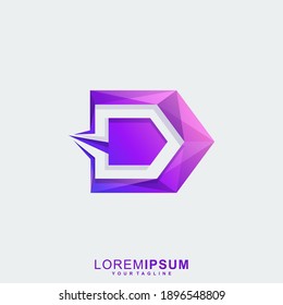 Awesome Letter D Diamond Premium Logo