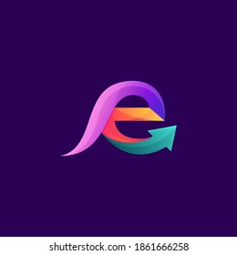Fantastisches Logo für Buchstaben und Pfeil-Premium