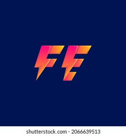 Awesome Letter FE Flash Premium Logo Vector
