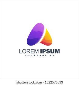 awesome letter a logo design