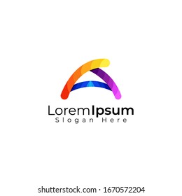 awesome letter A logo design, vector, illustration