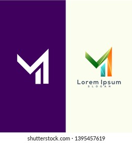 awesome letter m logo design 