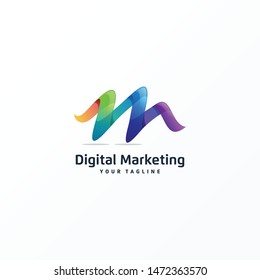 awesome letter m logo design