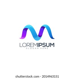 awesome letter m logo design vector premium