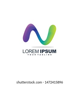 awesome letter n logo design