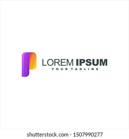 awesome letter p logo design