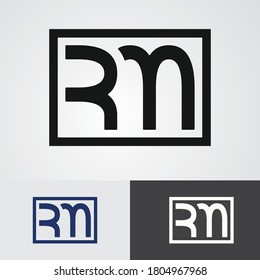 Diseño vectorial de letras R y M alucinantes