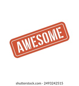 Awesome Letter Rubber Stamp Sign