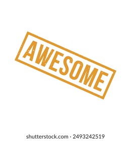 Awesome Letter Rubber Stamp Sign