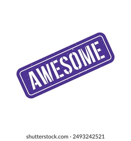 Awesome Letter Rubber Stamp Sign