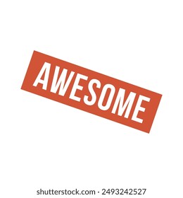 Awesome Letter Rubber Stamp Sign