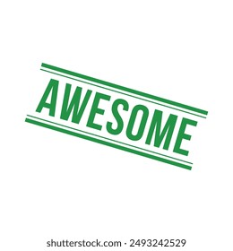 Awesome Letter Rubber Stamp Sign