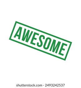 Awesome Letter Rubber Stamp Sign