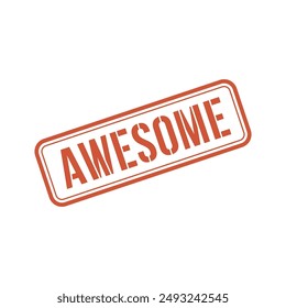 Awesome Letter Rubber Stamp Sign