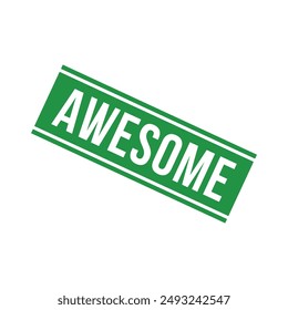 Awesome Letter Rubber Stamp Sign