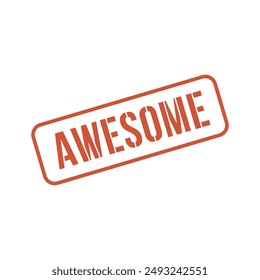 Awesome Letter Rubber Stamp Sign