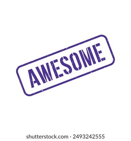 Awesome Letter Rubber Stamp Sign