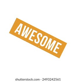 Awesome Letter Rubber Stamp Sign