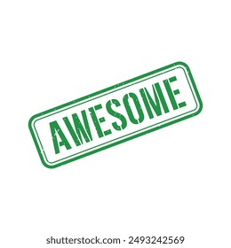 Awesome Letter Rubber Stamp Sign