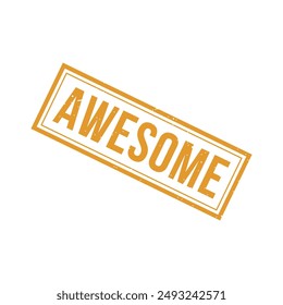 Awesome Letter Rubber Stamp Sign