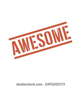 Awesome Letter Rubber Stamp Sign