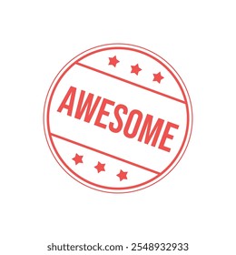 Awesome Letter Rubber Stamp Template