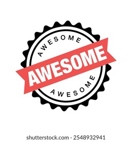 Awesome Letter Rubber Stamp Template