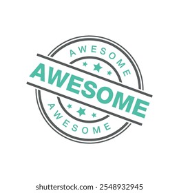 Awesome Letter Rubber Stamp Template