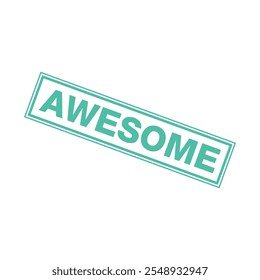 Awesome Letter Rubber Stamp Template