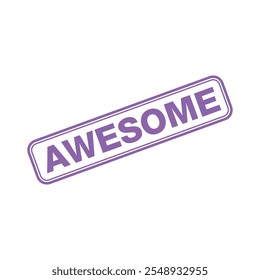 Awesome Letter Rubber Stamp Template