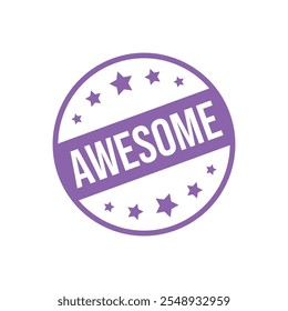 Awesome Letter Rubber Stamp Template