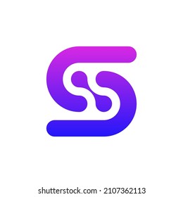 Awesome Letter S technology logo template