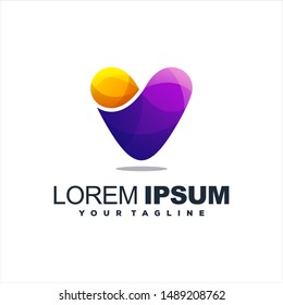 awesome letter v logo design