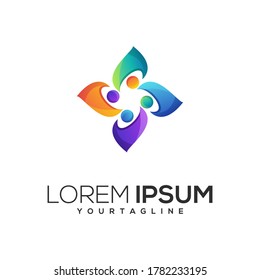 abstracto del logotipo del color de la vida asombrosa