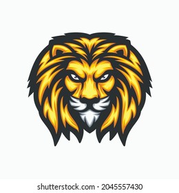 awesome Lion head logo template for gaming sport team