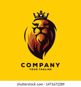 awesome lion king logo design