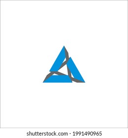 Awesome logo graphic of A technology or letter A triangle. Perfect for APP logo, website, technology, etc.  