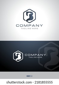 Fantastisches Logo mit Anfangsbuchstaben B mit Vogelkopf